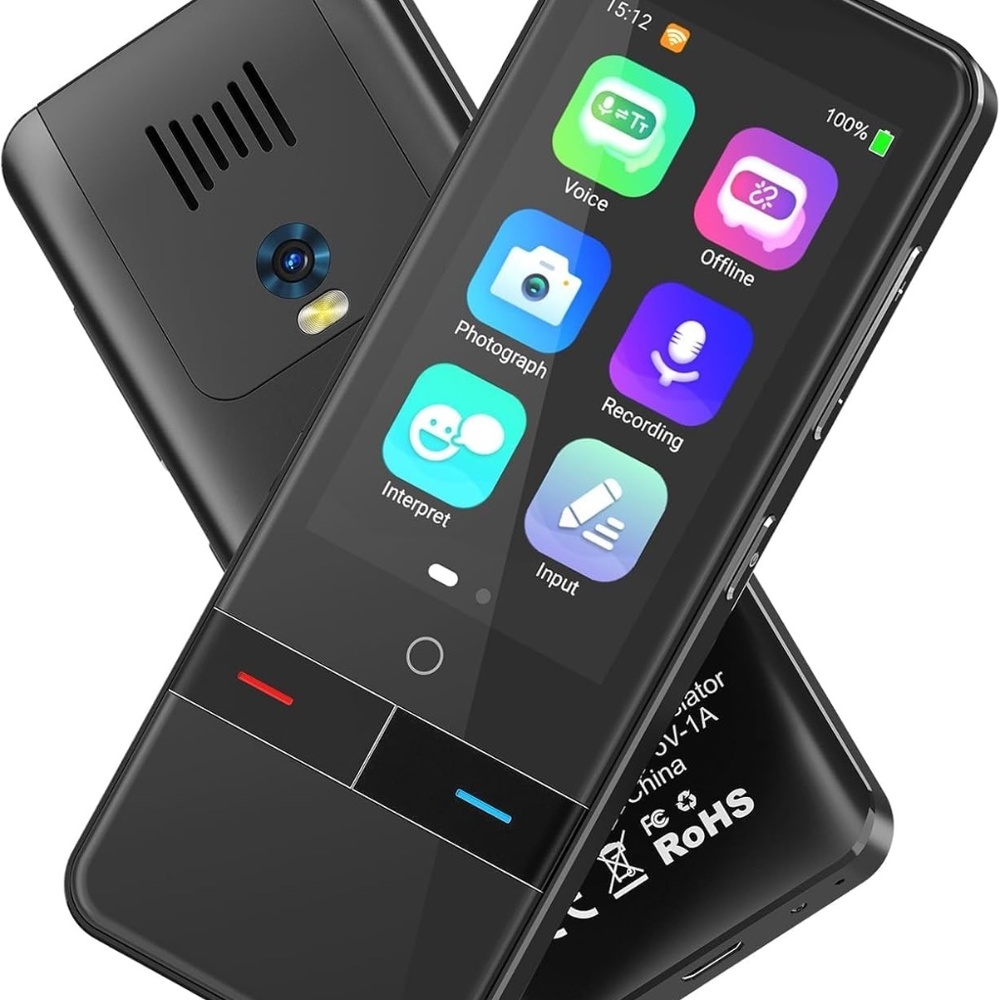 AI Language Translator Device, Offline Translation, 139 online languages